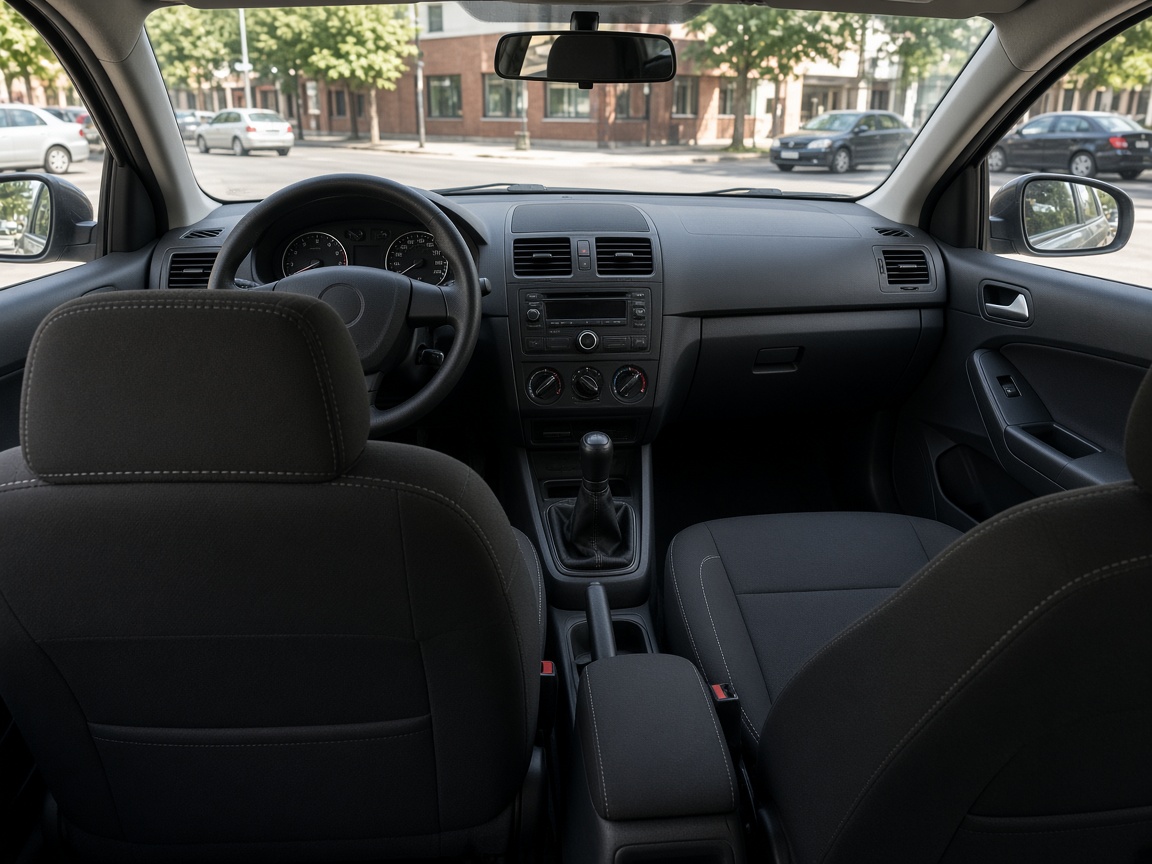 Plain black seat covers for fleet vehicles